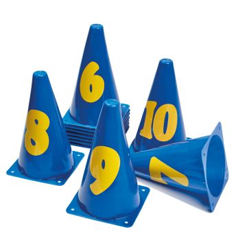 tanga sports® Marking Cones with Numbers, Set of 11